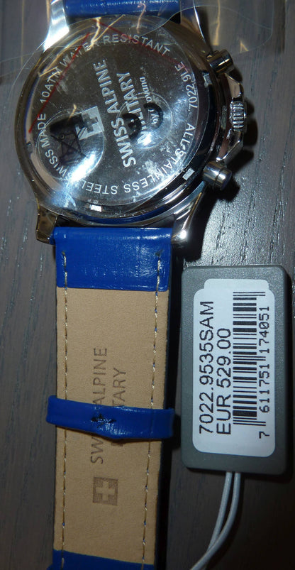 Swiss Alpine Military Herren Armbanduhr 42 mm Armband Leder 7022.9535