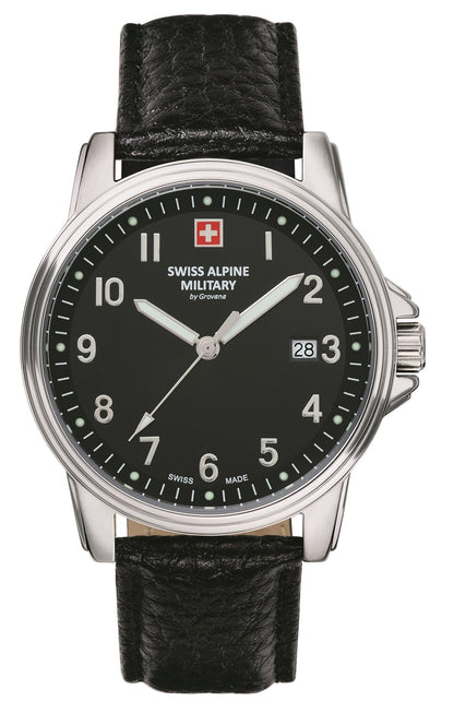 Swiss Alpine Military Herren Armbanduhr 40 mm Armband Leder 7011.1537