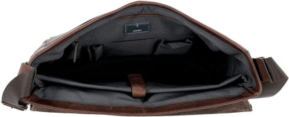 Joop Brenta Kreon BriefBag MHF Herren Leder Aktentasche,Dark Brown,40X31X10