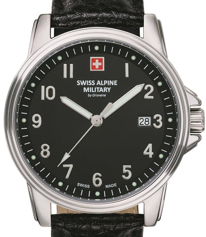 Swiss Alpine Military Herren Armbanduhr 40 mm Armband Leder 7011.1537