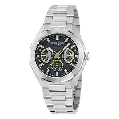 Aston Martin Herren Armbanduhr AML Thrill MTRI1F505 Edelstahl Schwarz 42 mm