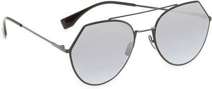 FENDI Damen FF 0194/S GO 807 55 Sonnenbrille, Schwarz (Black/Grey)