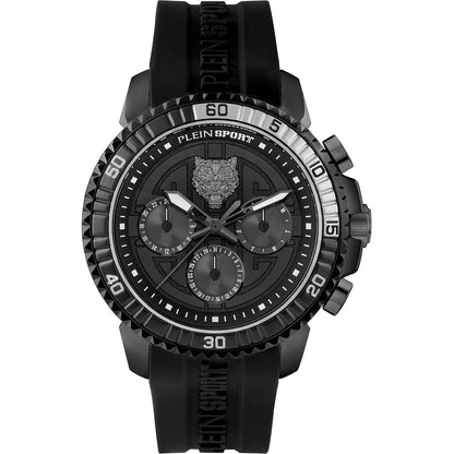 Plein Sport Herren Chronograph Powerlift PSPBA1223 Edelstahl / Schwarz 45 mm