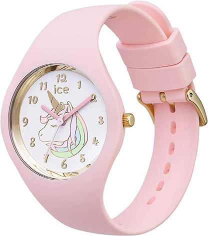 Ice Watch Kinder Analoguhr Fantasia Einhorn mit Silikonarmband Rosa 016722