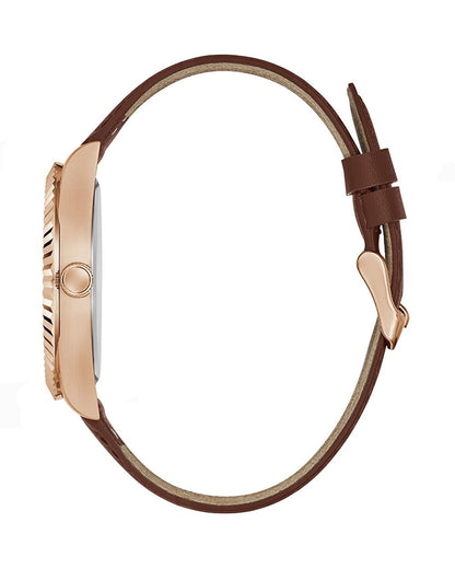 Guess Herren Armbanduhr Umweltfreundlich Connoisseur braun, rosegold 42 mm GW0353G2