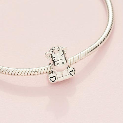 PANDORA Friends Bruno the Unicorn Charm Sterling Silber 12,2 x 13,8 x 10,5 mm (T/H/B)