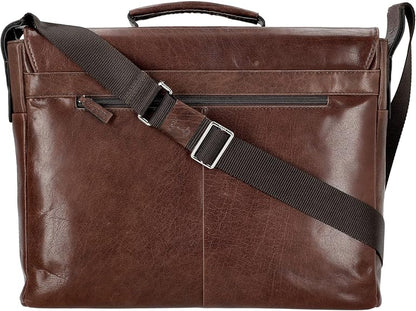 Joop Brenta Kreon BriefBag MHF Herren Leder Aktentasche,Dark Brown,40X31X10