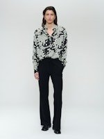 Sisi Print Glänzende Viskose Bluse | Sisi print shine viscose blouse