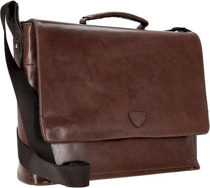Joop Brenta Kreon BriefBag MHF Herren Leder Aktentasche,Dark Brown,40X31X10