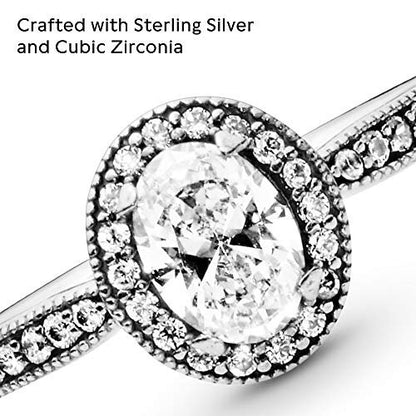 Pandora Damen-Solitärring 925 Sterlingsilber mit '- Ringgröße 56 (17.8) 191017CZ-56