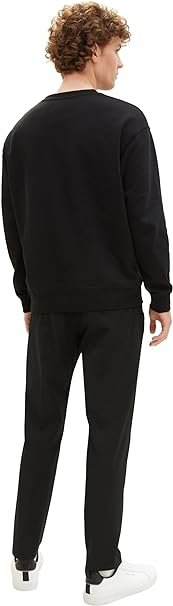 Chinohose Relaxed Fit, Schwarz