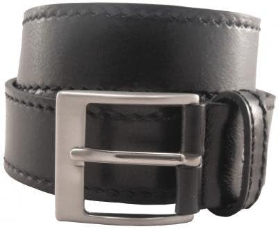 Ledergürtel Basic 4,00 cm Schwarz