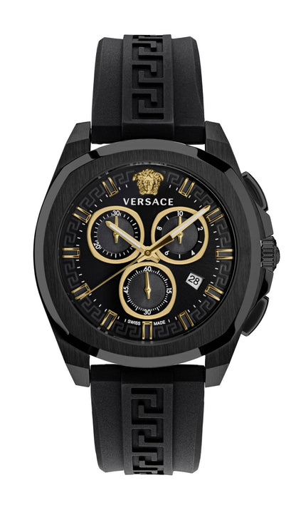 Versace Herren Armbanduhr New Chrono Geo Schwarz VE7CA0523