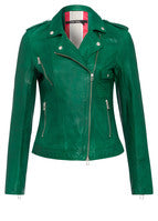 Lederjacke im Bikerstil