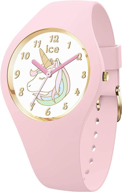 Ice Watch Kinder Analoguhr Fantasia Einhorn mit Silikonarmband Rosa 016722