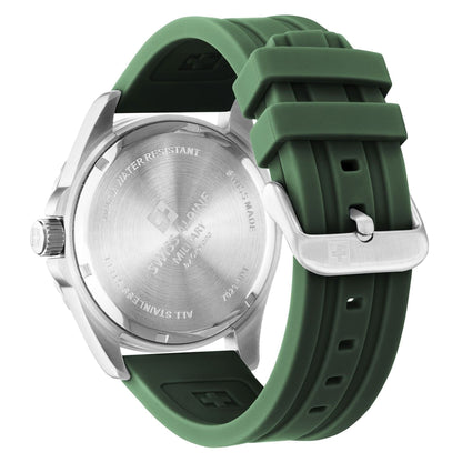 Swiss Alpine Military Herren Armbanduhr Taucheruhr Raptor dunkelgrün 7029.1834
