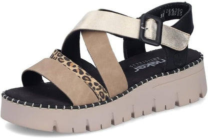 rieker V1063 Plateau Sandalen Kombi