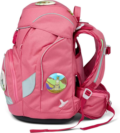 Schulrucksack Set Pack 6tlg. Lamas in Bärjamas Eco Hero Edition Rosa