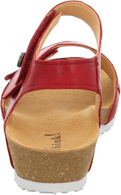 Think Komfort Sandale Damen Rot