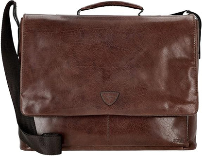 Joop Brenta Kreon BriefBag MHF Herren Leder Aktentasche,Dark Brown,40X31X10
