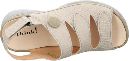 Think! Cambio Damen Komfort Sandalen, Pearl