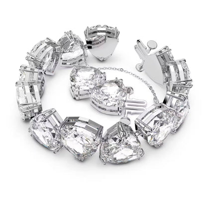 Swarovski Damen Millenia Armband Übergroße Kristalle, Trilliant-Schliff, Weiß, Rhodiniert 5599194