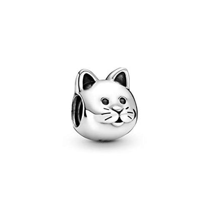 PANDORA Kätzchen Charm Sterling-Silber 10 x 11,5 x 9,8 mm (T/H/B)