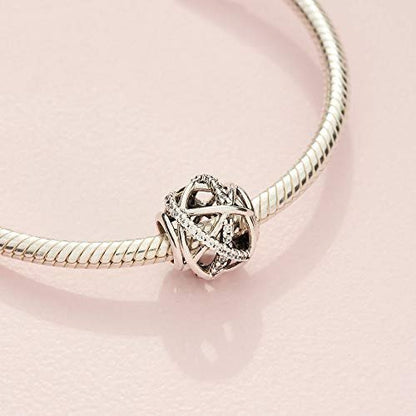 PANDORA Moments Funkelnde Linien Offen gearbeiteter Charm Sterling Silber, Cubic Zirkonia 791388CZ