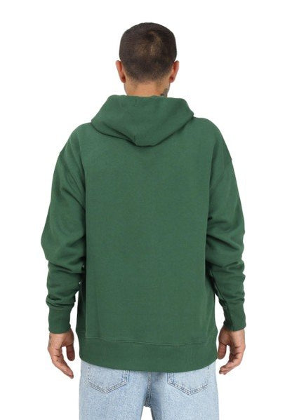 Tommy Jeans Grüner Kapuzenpullover für Herren mit Logopatch