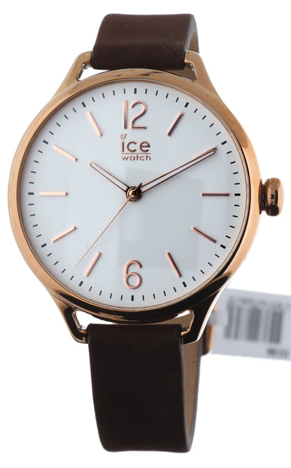Ice‑Watch Damen Armbanduhr Ice Time Medium Braun/Roségoldfarben 013054