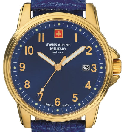 Swiss Alpine Military Herren Armbanduhr 40 mm Armband Leder 7011.1515