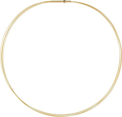 Ernstes Design Damen Halsreif 5-fach Länge 40cm Gold DS5-GG-40