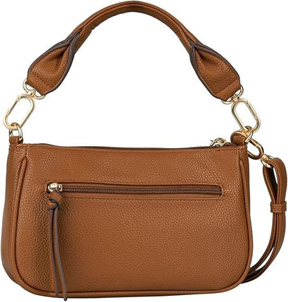Schultertasche Lemonie Cognac