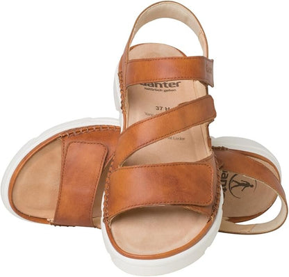 Ganter Riemchen Sandalen Damen Cognac
