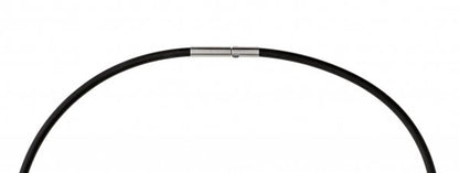 Ernstes Design Damen Halsreif Kautschuk 50cm Schwarz KS3C-50