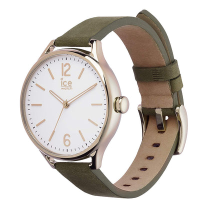 Ice‑Watch Damen Armbanduhr Ice Time Medium Khaki/Goldfarben 013058