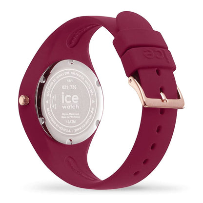 Ice-Watch Armbanduhr Damen ICE Flower Anemone bouquet Small bordeaux weiß 021736