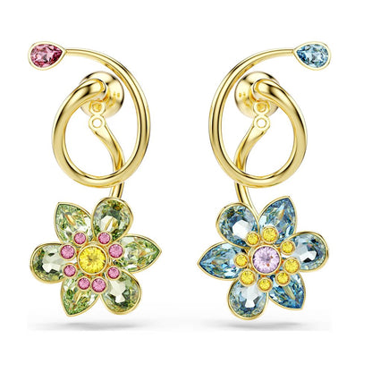 Swarovski Idyllia Drop-Ohrhänger Verschiedene Schliffe, Blume, Mehrfarbig 5709025