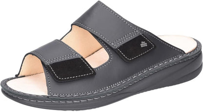 Finn Comfort Psara Herren Pantoletten, Schwarz